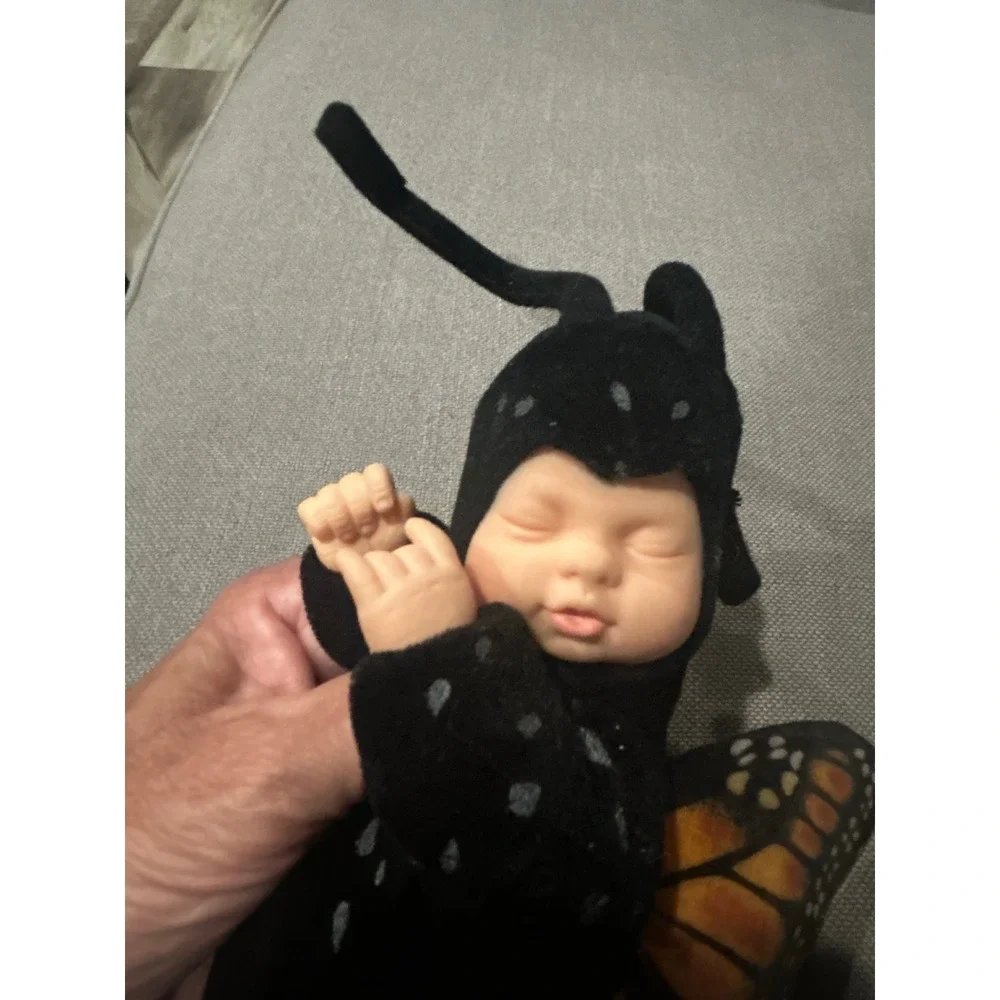 Anne Geddes Monarch Butterfly Baby Plush Beanbag Doll Black Orange 9 Inch
